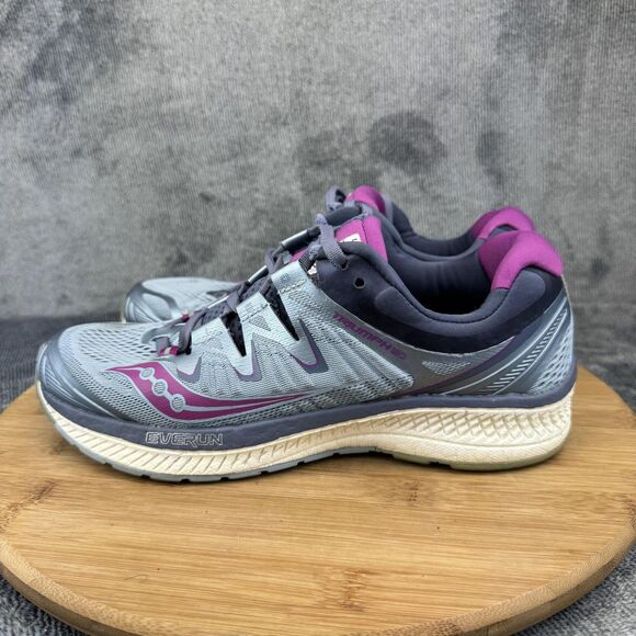 Saucony Triumph ISO Running Shoes Womens Size 8 Gray Pink Mesh EVERUN S10413-1 - Picture 3 of 10